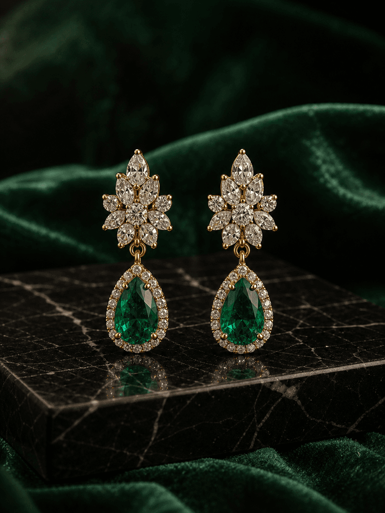 Emerald Drop Earrings
